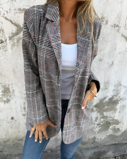 Debby™ | Tijdloze Geruite Blazer – Stijlvol & Elegant